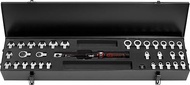 9x12mm ERGOTORQUEprecision torque wrench toolkit with retangular tool holder, 5-50Nm, 33 pcs