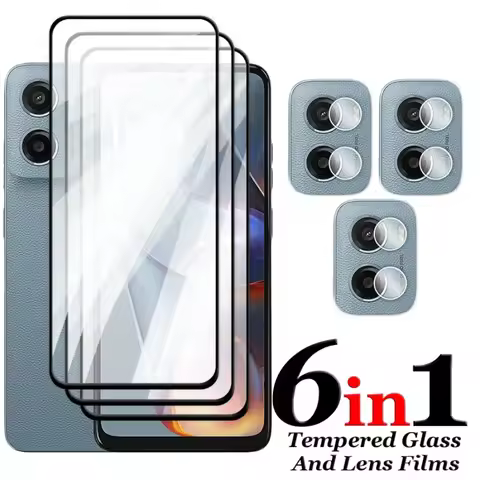 6in1 9D Full Cover Screen Protector For Motorola E15 E14 E13 E30 E20 Clear Protective Glass For Moto