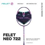 NEWEST BADMINTON RACKET NEO 722 FREE STRINGS - GRIP - COVER