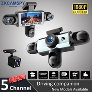 WIFI 1080p Dashcam 5-channel 360° Dvr with Rear View Camera 24h Parking Monitor for Car