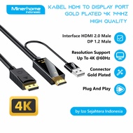 Hdmi Cable to Display Port/DP Gold Plated 4K 144Hz High Quality