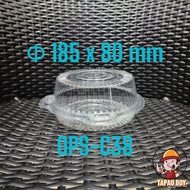 BENXON OPS-C38 Plastic Tray / (100 pcs ±) / 6 inch Chiffon Cake / Bakery Disposable Plastic Clear Food Box  / Bekas Kuih