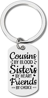 Best Cousins Ever Keychain for Women Girls Little Big Cousin Birthday Gifts for Cousin Female Gifts 