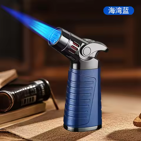 2026 Torch Four Fire Direct Rush Large Firepower Inflatable Windproof Lighter Metal Spurt Gun Cigar 