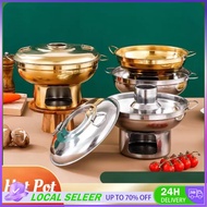 Steamboat Pot Hot Pot Hot Pot Portable Food Heating Container Charcoal Alcohol Fuel Picnic Cooker