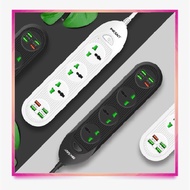 ONESAM OS-T16 5.4A Auto-id Power Socket / 18W Qualcomm 3.0 Quick Charge / UK Plug / 4 USB Output 3 U