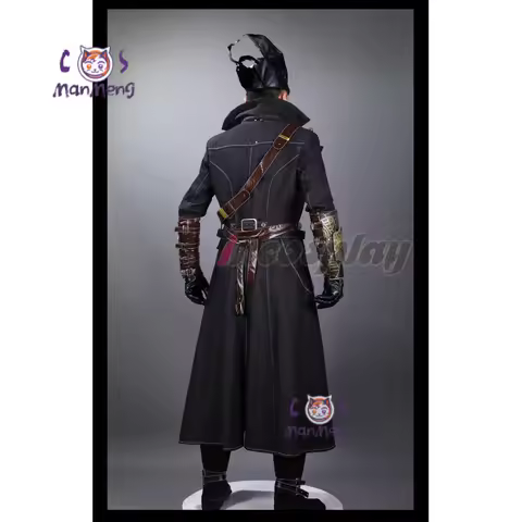 Bloodborne Gehrman hunter Cosplay Costume Men Halloween Party Fantasy Uniform Coat Props Hat Accesso