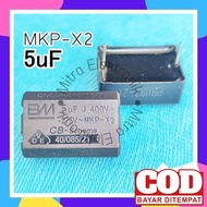 Kapasitor MKP-X2 5 Mikro 275V AC Kapasitor Kompor Listrik / 400V DC Horisontal / Mendatar Kapasitor