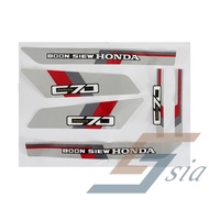 Honda C70 Body Stripes H071 (Grey)