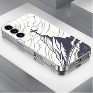 Jesus Luxury Plated Frame Glass Phone Case For Samsung Galaxy S22 S23 S24 S25 Ultra A22 A23 A25 A33 