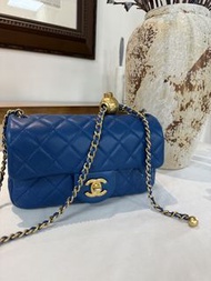 Chanel 蓝金核桃金球CF大mini