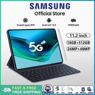 【ซื้อ 1 แถม 6】แท็บแล็ตของแท้ Sansumg แท็บเล็ต 11.2 นิ้ว Tablet 4g/5G แท็บเล็ตโทรได้ RAM16GB ROM512GB แท็บเล็ต ราคา ถูกๆ Andorid 13.0 Full HD แท็บเล็ตราคาถูก เสียงคุณภาพสูง รับประกันสินค้า ส่งฟรี 12-Core แท็บเล็ตถูกๆ 8800mAh แท็บเล็ตใส่ซิม แท็บแล็ตของแท้