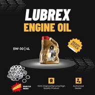 LUBREX Velocity Nano RX 5W-30 Fully Synthetic Engine Oil 4L with Free Drain Plug Washer
