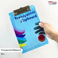 Papan Sekolah Transparan A5 707 - Papan Ujian Kelas SD dengan Klip
