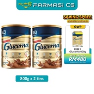 Abbott Glucerna Chocolate 800g x 2 Tins (TWIN) EXP:02/2026 [ Manage glucose level, susu, milk ]