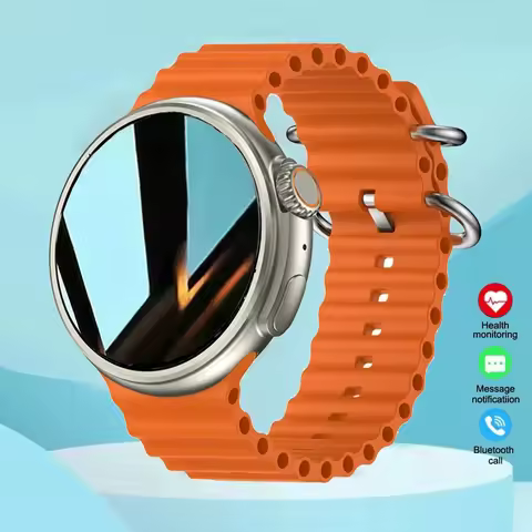 LAXASFIT Round Smartwatch Ultra 9 Bluetooth Phone Smartwatch Wireless Charger Sports Smart Bracelet 