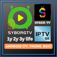 SyBorgTV SyberTV IPTV6k 12 BULAN 1 / 2 / 3  years lifetime Android TV Devices