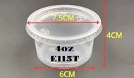 2oz/4oz/8oz ( E-622/E115T/E230T) PP BEKAS DADIH / PP Round Plastic Container-100PCS