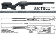 甲武 Action Army AAC T10 VSR系統空氣手拉狙擊槍 黑色