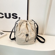 Túi Đeo Chéo Nylon Nhẹ Thời Trang Cho Nữ Túi Đeo Chéo Vải Nylon Chống Thấm Nước Có Dây Rút Túi Đeo C