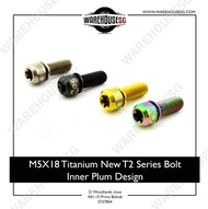 M5X18 Titanium New T2 Series Bolt Inner Plum Design