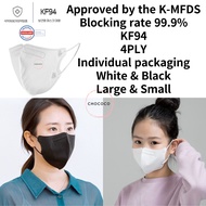 [Korea]🇰🇷 KF94 ㅣ10pcs 4ply 2D DUCKBILL Korean Mask Individual packagingㅣApproved K-FDAㅣMade in Korea