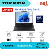 Lenovo ThinkPad T14s Gen 5 Laptop [ULTRA 7 155U | 14" WUXGA | 32GB Memory | 1TB SSD | Wi-Fi 6E + BT 
