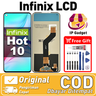 LCD Infinix Hot 10 Original asli hp Touchscreen Kualitas Terbaik Free LEM murah COD