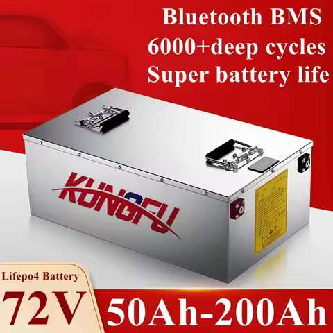 Lifepo4 72V 50Ah 60Ah 70Ah 80Ah 100Ah 150Ah 180Ah 200Ah Lithium Battery for Scooter Motorcycle Tricy