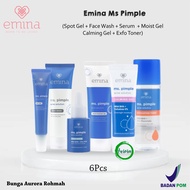 Paket Lengkap Anti Jerawat Emina Ms Pimple 6 in 1 (Moist Gel + Calming Gel + Serum + Exfo Toner + Face Wash + Spot Gel)