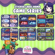 Custom Name Label Stickers - GAME SERIES - Roblox Blox Fruits Minecraft Mine Craft Garten of Banban 