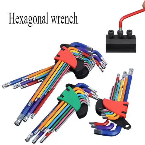 Allen Key Set L Wrench Kit For Allen Screw 9PCS Long Arm Hex Key Set 1.5mm To 10mm Hexagon Spanner H