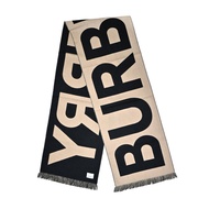 BURBERRY 經典LOGO羊毛圍巾(奶茶)