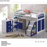 Tempat Tidur Tingkat Anak Meja Belajar, Kasur Anak Single Multifungsi