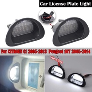 Car No Error White LED License Number Plate Light Lamp For Peugeot 107 2005-2014 For Citroen C1 2005