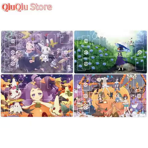 Acerola and Mimikyu TCG Playmat Gaming Mouse Pad Waterproof Non-slip Desk Mat