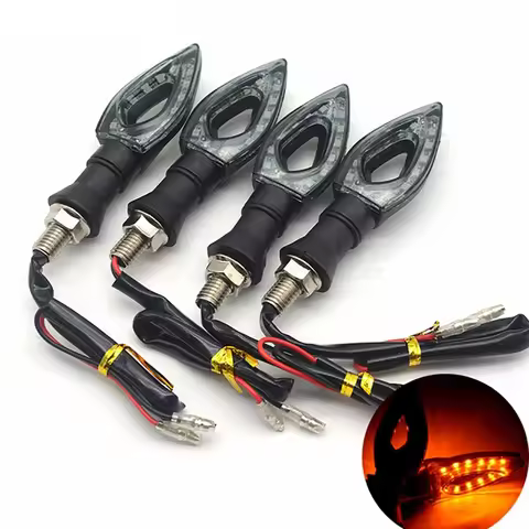 4/2Pcs Universal LED Motorcycle Turn Signal Indicators Lights/lamp for Honda CB1000R MT-07 MT-09 FZ9