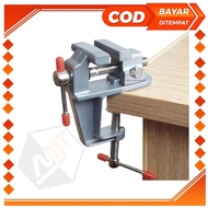 Bisa COD/Bayar Di Tempat Klem Catok Vise Table Ragum Penjepit Mini Kayu Catok Meja Mini Clam