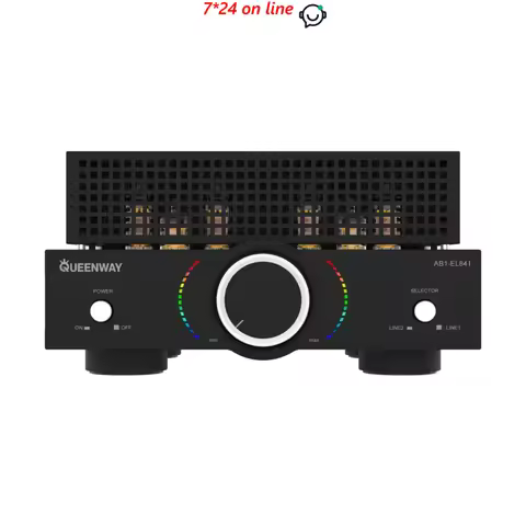 Queenway AB1-EL84I Integrated Tube Amplifier with EL84 Push-Pull 10W*2 Output & Colorful Dynamic Des