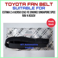 90916-02596 TOYOTA FAN BELT ESTIMA 2.5 ACR50 2AZ-FE ENGINE RAV4 ACA2# 7PK1590 (SINGAPORE SPEC)