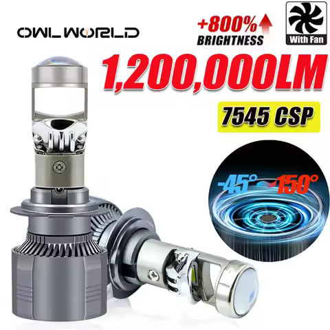 1200000LM 1500W H7 H11 9005 9006 Bi Led Mini Lens Lights H4 7545 CSP Chips LED Projector Headlights 