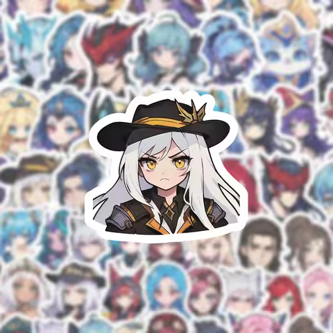 10/60PCS League of Legends Stickers Cute Game Characters LOL Cartoon Decoration Luggage Laptop Guita