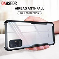 QAWSEDR เคสสำหรับ Samsung A51 A71 4Gเคสหลังใสกันกระแทกป้องกันการตกกระแทก TPU นิ่ม