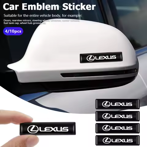 4/10Pcs Car Stickers Epoxy Emblem Decals Decoration Sticker For Lexus F SPORT RX300 IS200 IS250 ES35