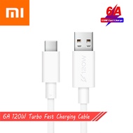Cáp Sạc Nhanh Turbo Xiaomi 120W 6A Type-C Chính Hãng Dành Cho Poco M3 X3 Black Shark 3 Mi11 MI10 Mi9