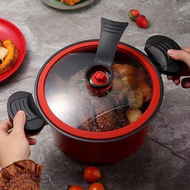 OBSED With Non-stick Coating 3.5L Pressure Cooker Anti-scald Two Ears Handle Lid Micro Pressure Cooker Multi-function Thickened Stew Pot Induction