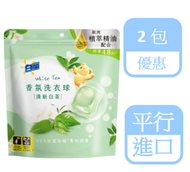 白蘭 - 白蘭 香氛洗衣球 清新白茶 230G 23粒 x 2包 (平行進口)