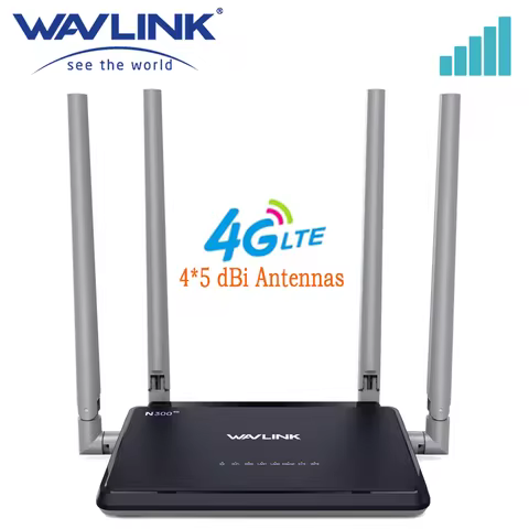 Wavlink WiFi Router 4G LTE Router 300Mbps Home Hotspot RJ45 Four 5dBi Antennas WAN LAN Modem Wireles