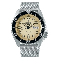 (AUTHORIZED SELLER) Seiko 5 Sports SKX Suits Style Silver Milanese Strap Men Watch SRPD67K1P