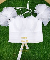 Myanmar Top # Nobra အဖြူအရောင်အကျီတစ်လေန့ဲအရမ်းလှ ဒီဇိုင်းနာအချူပ်ထည်လေးပါ ဘာပဲဝတ်ဝတ်အကုန်အတွဲဝတ်လို